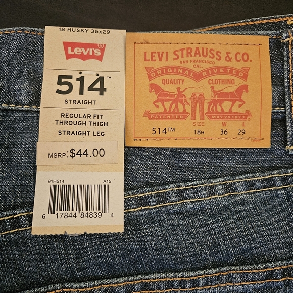 NWT Levis Strauss Straight leg Jeans - Picture 12 of 12